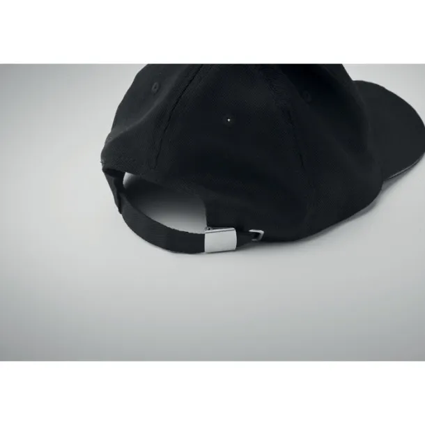 LUZCAP 5 panel LED cotton cap 220gr/m² Black