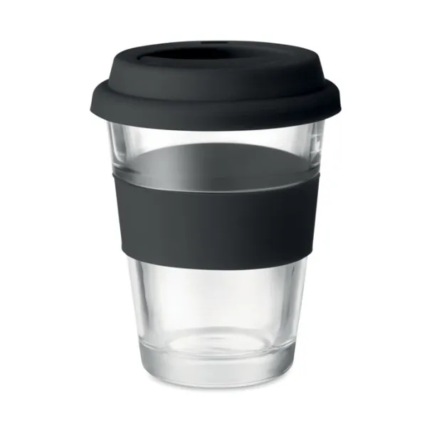 ASTOGLASS staklena putna čaša, 350 ml Crna