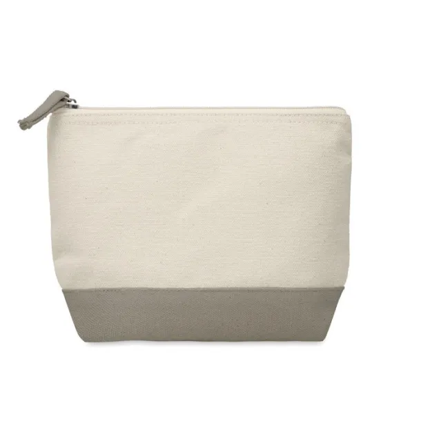 KLEUREN Bicolour cotton cosmetic bag Grey