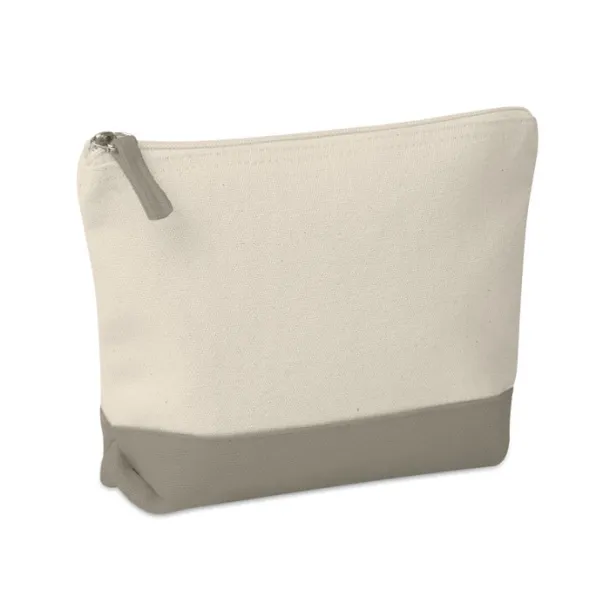 KLEUREN Bicolour cotton cosmetic bag Grey