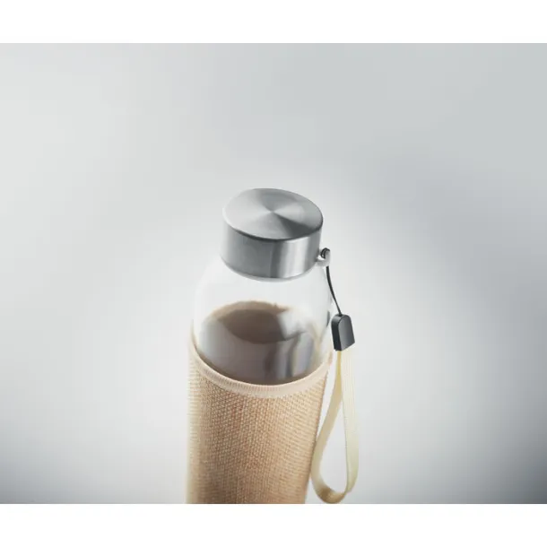 UTAH TOUCH staklena boca s jutenom navlakom, 500 ml Bež