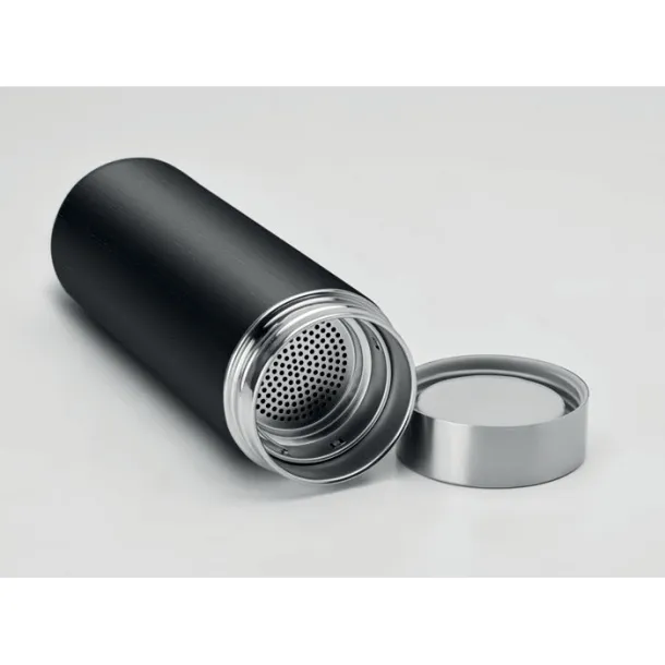 BATUMI Double wall SS/bamboo bottle Black