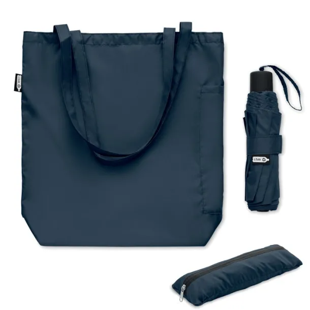 SEATTLE 21 inch RPET umbrella set Blue