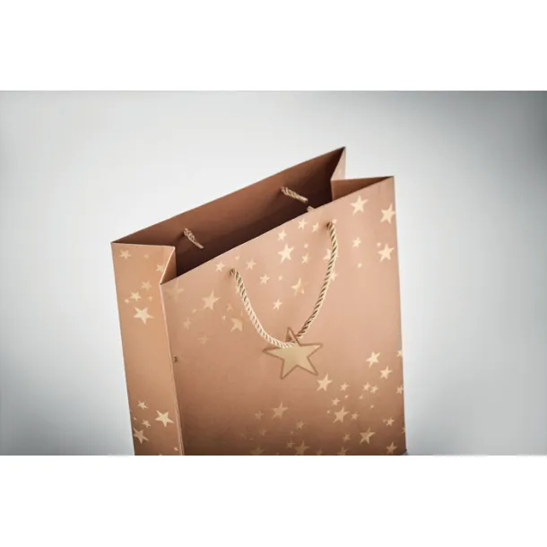 SPARKLE Gift paper bag with pattern Gold