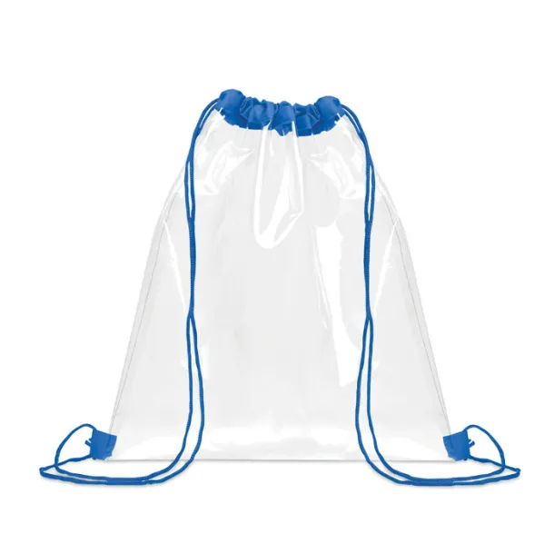 USEE Transparent drawstring bag Royal blue