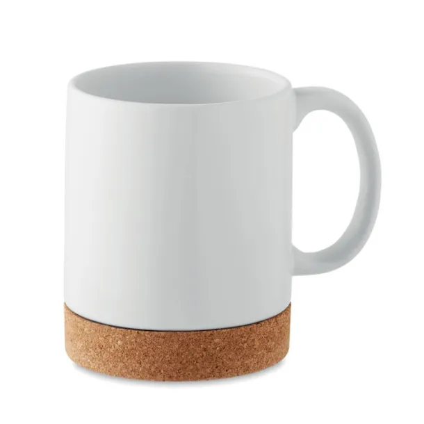 KAROO SUBLIM Keramička šalica za sublimaciju s plutom, 280 ml Bijela