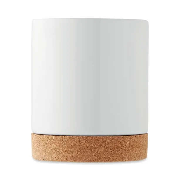 KAROO SUBLIM Keramička šalica za sublimaciju s plutom, 280 ml Bijela