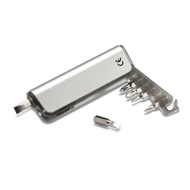ALUTOOL Multitool holder and LED torch Transparent Grey