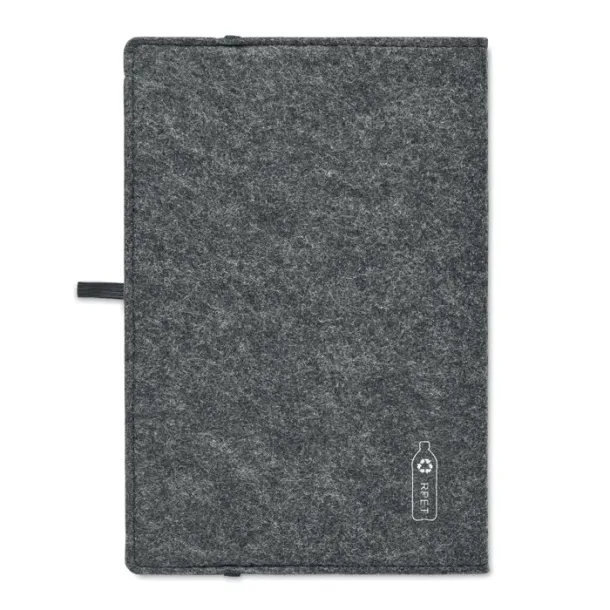 FELTBOOK A5 notebook RPET felt Stone Grey