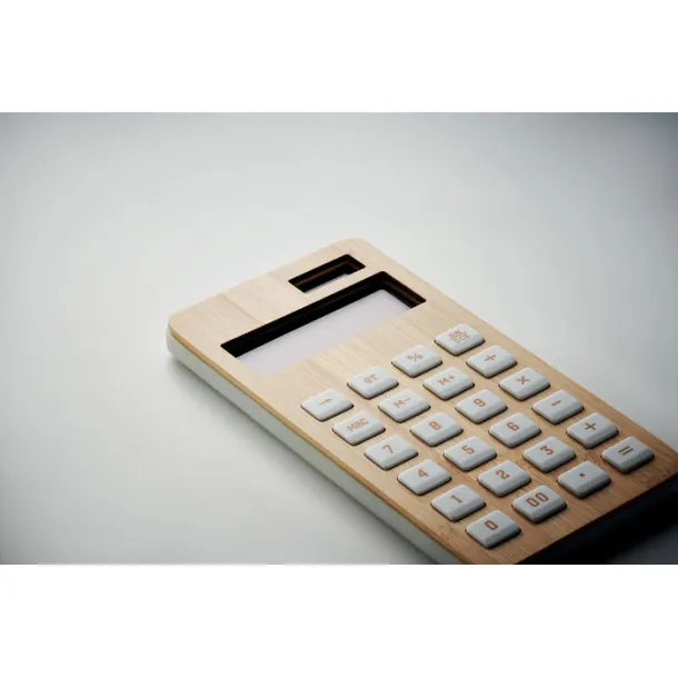CALCUBIM dvanaestoznamenkasti kalkulator od bambusa Drvo