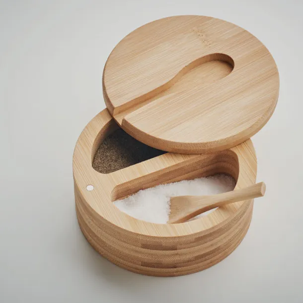 S&P Salt and pepper bamboo box Wood