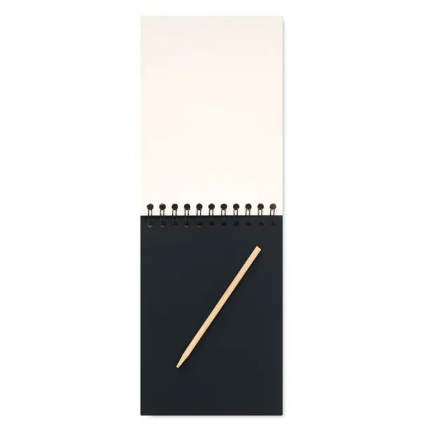 BLACK Scratching paper notebook Wood