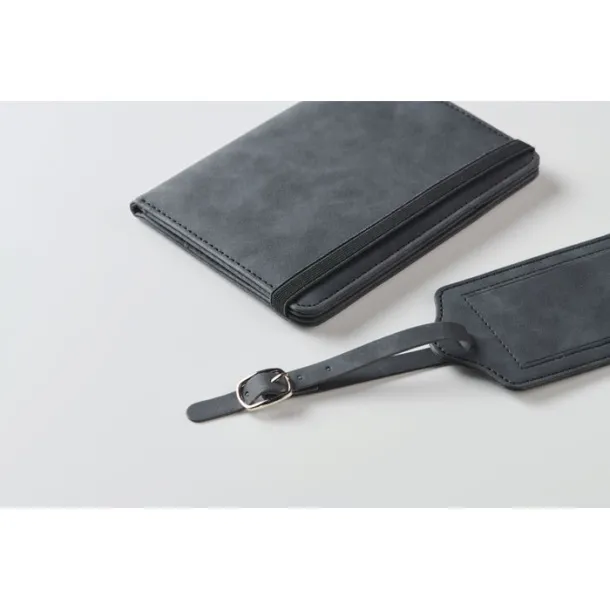 JETTAG set putovnice i privjesaka za prtljagu Stone Grey