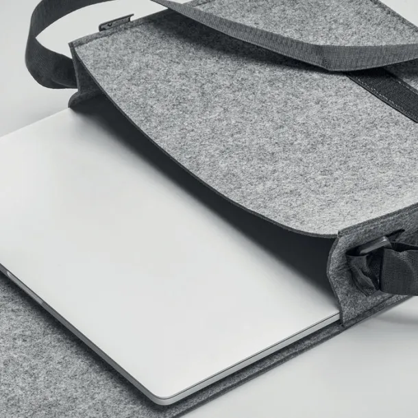 BAGLO RPET felt laptop bag Grey