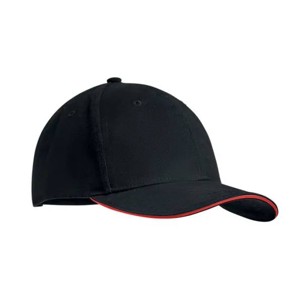 TEKAPO Brushed heavy cotton 6 panel Ba Black Black