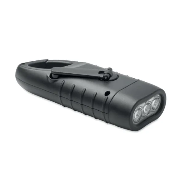 SLUZ Solar torch with dynamo crank Black