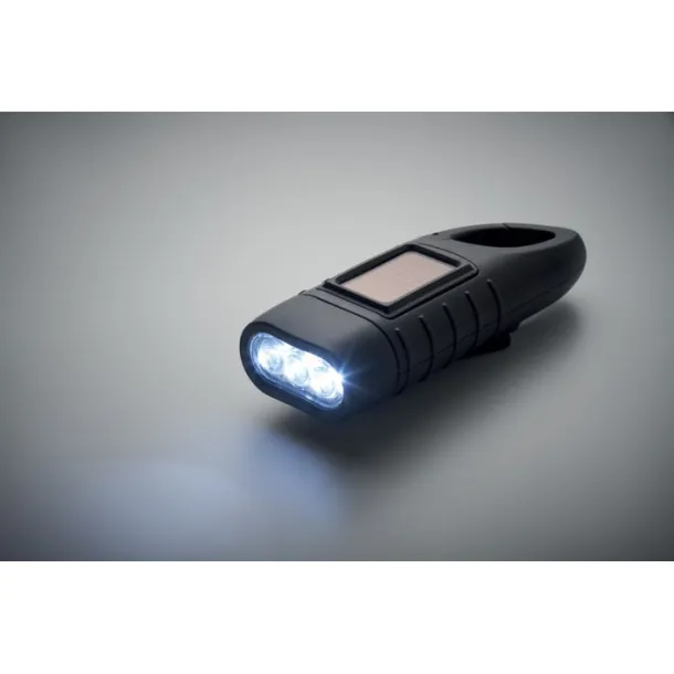 SLUZ Solar torch with dynamo crank Black