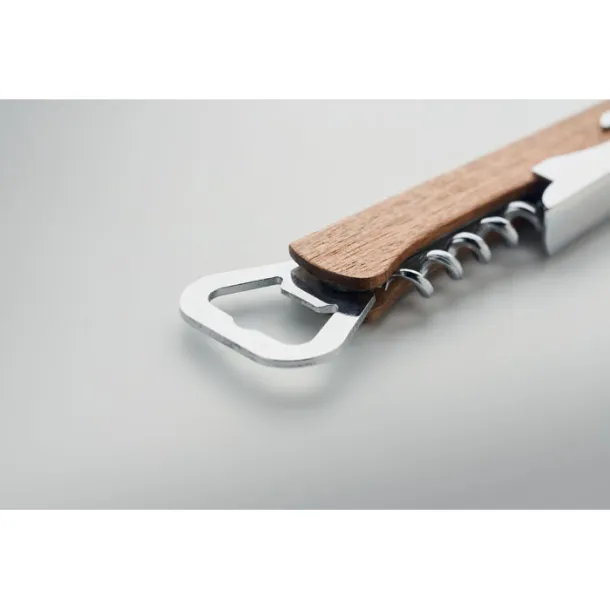 WOOL 3 in 1 bamboo bottle opener Wood