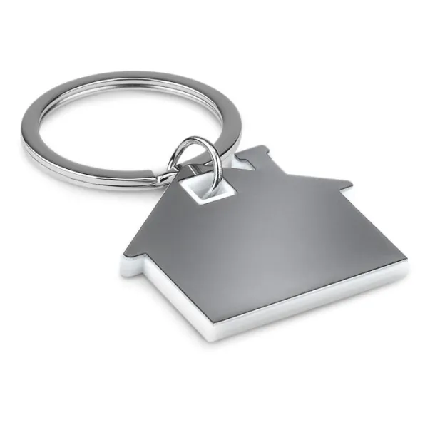 IMBA House shape plastic keyring White