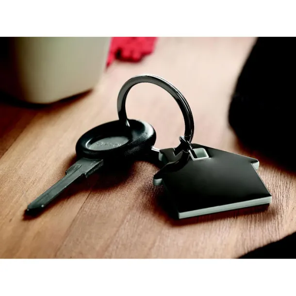 IMBA House shape plastic keyring White