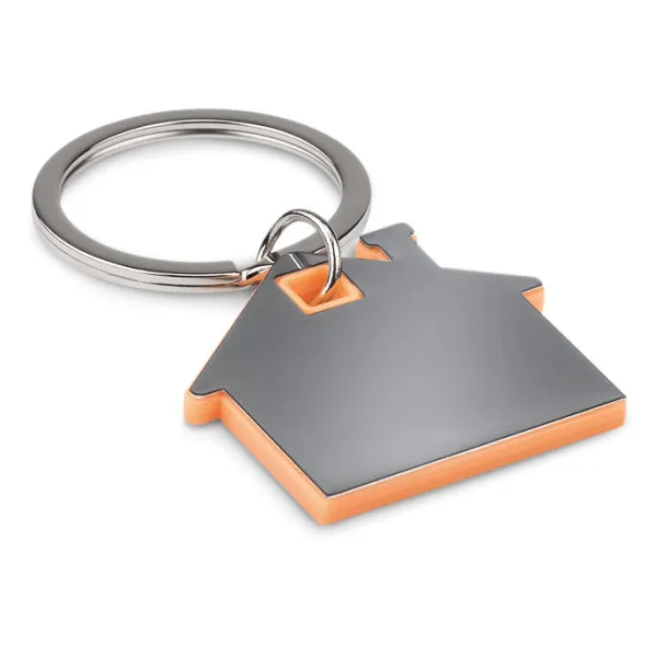 IMBA House shape plastic keyring Orange