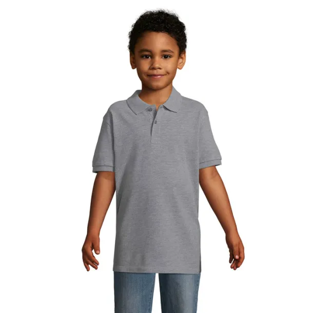 PERFECT KIDS POLO-180g Grey Melange