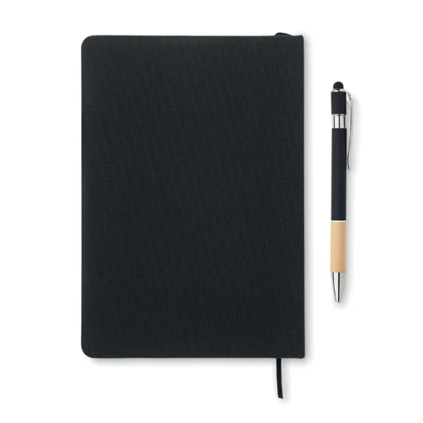 NOTA notes od RPET materijala s olovkom, A5 Crna