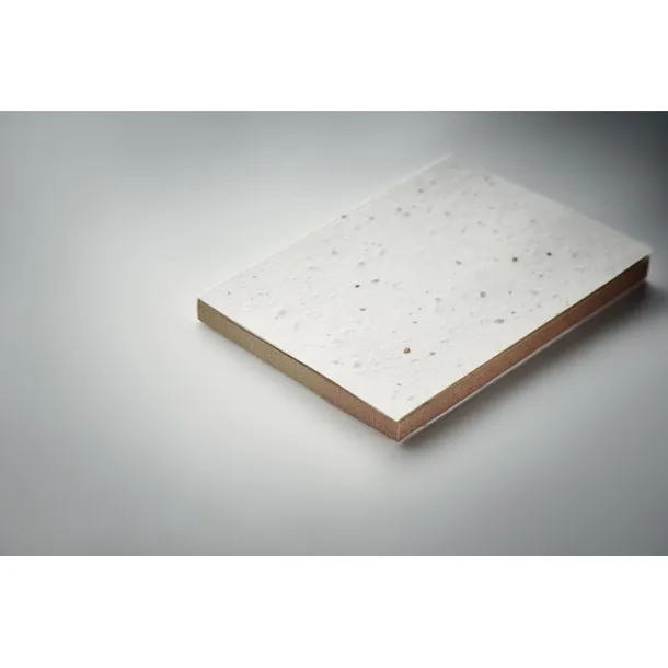 GROW ME Grass seed paper memo block White
