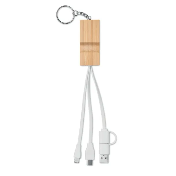 CLAUERC Bamboo key ring and stand Wood