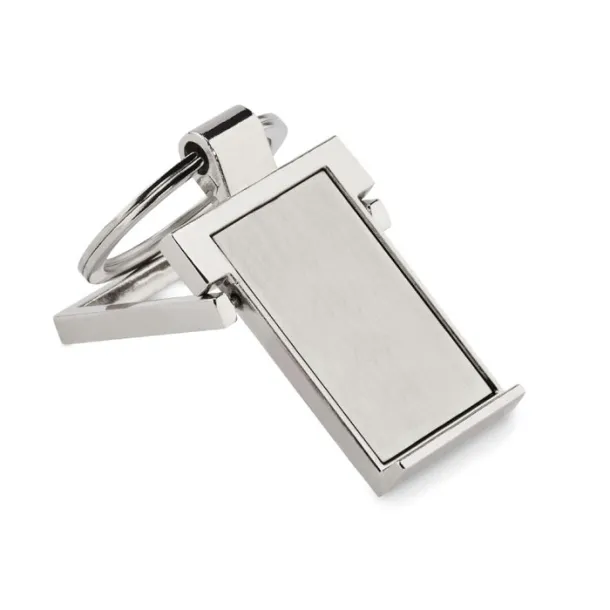 STANRIN Metal key ring phone stand Silver