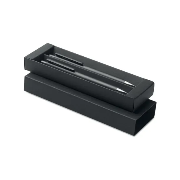 ORWELL Set kemijskih olovaka od recikliranog aluminija Crna