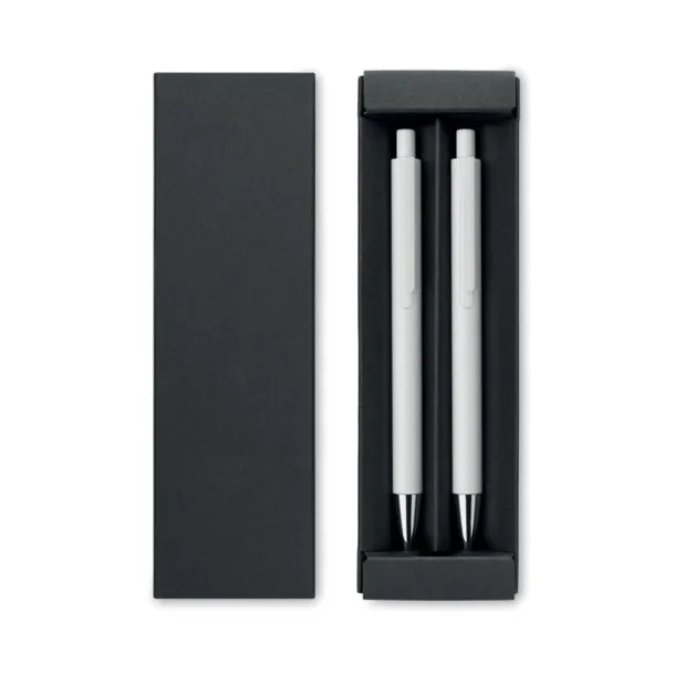 ORWELL Set kemijskih olovaka od recikliranog aluminija Bijela