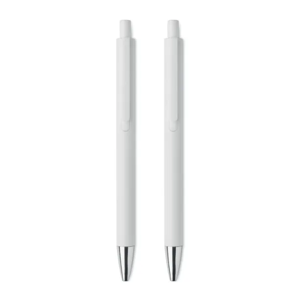 ORWELL Set kemijskih olovaka od recikliranog aluminija Bijela