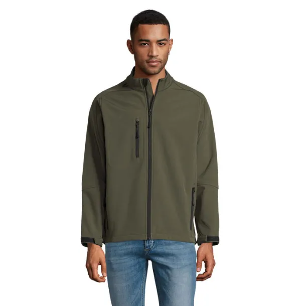 RELAX Muška softshell jakna - 340g army