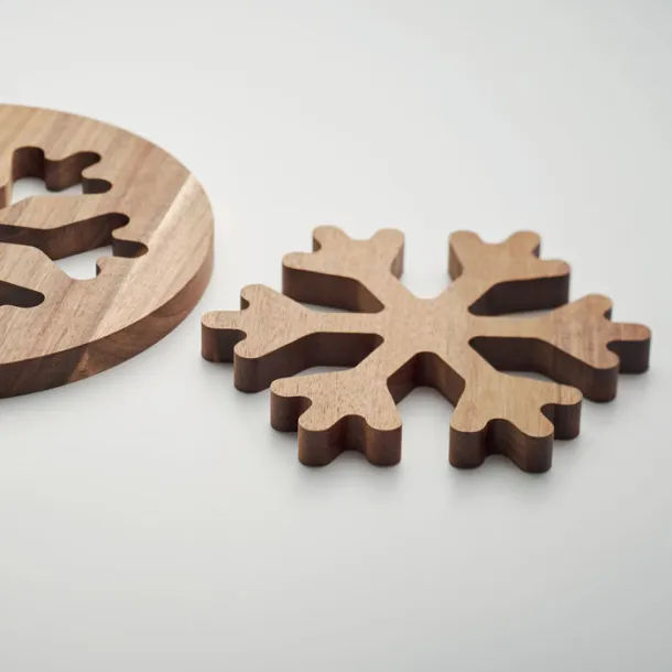 SCAGLIA Acacia wooden pot holders set Wood