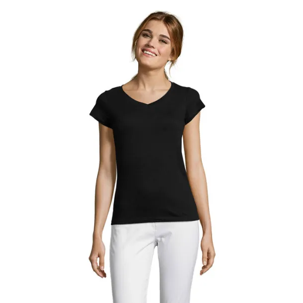 MOON WOMEN TSHIRT-150g deep black