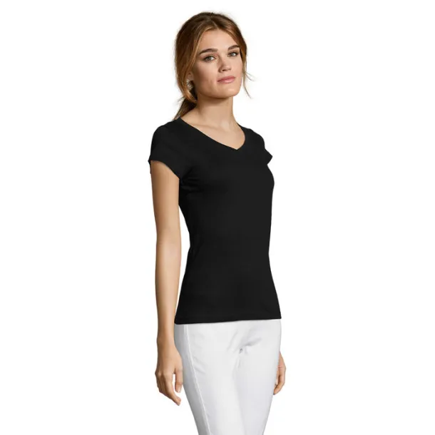MOON WOMEN TSHIRT-150g deep black