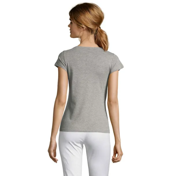 MOON WOMEN TSHIRT-150g Grey Melange