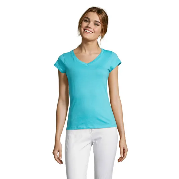 MOON WOMEN TSHIRT-150g atoll blue