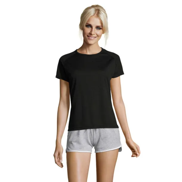 SPORTY WOMEN TSHIRT-140g Black