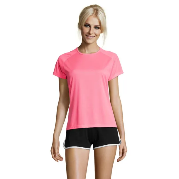 SPORTY WOMEN TSHIRT-140g neon pink 2