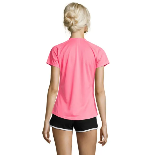 SPORTY WOMEN TSHIRT-140g neon pink 2