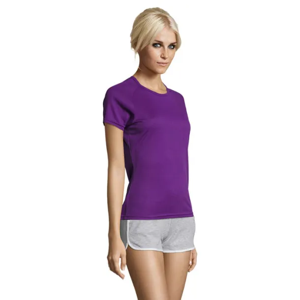 SPORTY WOMEN majica kratkih rukava - 140g Tamno ljubičasta