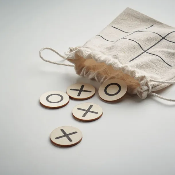 TOPOS Wooden tic tac toe Beige