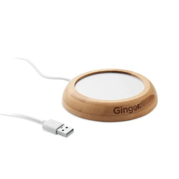 MUGLET Bamboo mug warmer with USB Wood