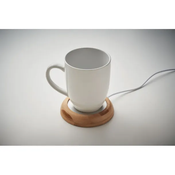 MUGLET Bamboo mug warmer with USB Wood