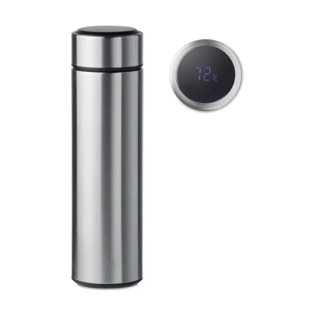 POLE termosica s termometrom, 450 ml Mat srebrna