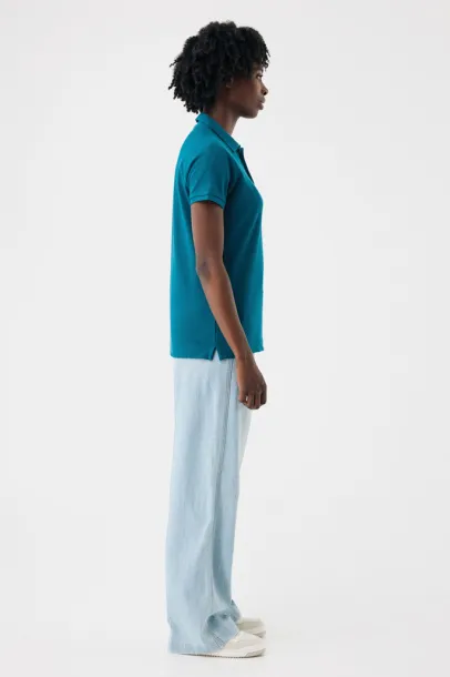 Iqoniq Yosemite women recycled cotton pique polo - iqoniq dark teal