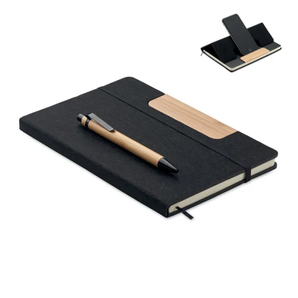 NOTEMIX RPET notes set, A5 Crna