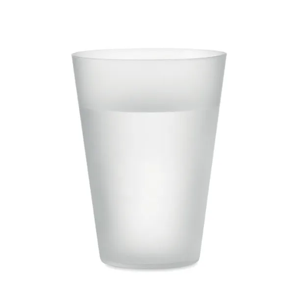 FESTA LARGE Frosted PP cup 300ml Transparent white
